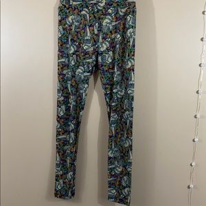 LuLaRoe OS Leggings multi-color gnome pattern
